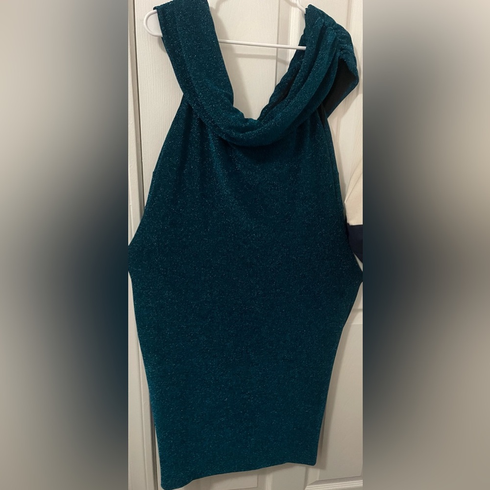 SHEIN Curve Teal Sequin Dress